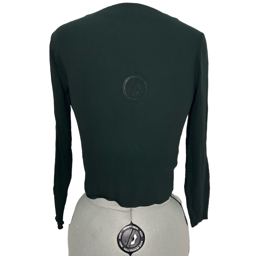 & Other Stories Dark Green Long Sleeve Wrap Effect Blouse Size 6 - Picture 5 of 7